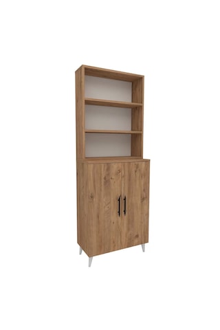 Reyo Home Oras 6 Raflı 2 Kapaklı Klasik Kitaplık Atlantik Çam