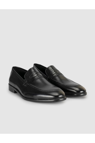 Cabani Premium Leather Black Men's Classic Shoes siyah