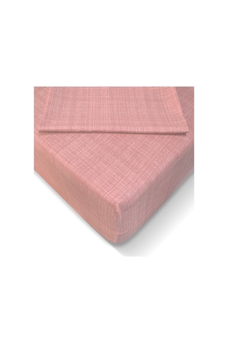 Lastikli Çarşaf Seti Çift Kişilik Ranforce 180x200 Pudra