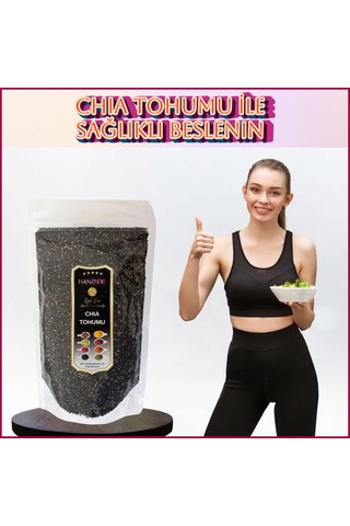 Hanzade Bitkisel Chia Tohumu 1 Kg Çiya Seed Yeni Mahsül Katkısız