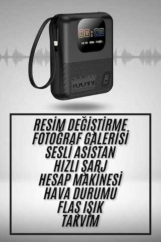 Akıllı Powerbank 10.000 Mah 4 Çıkışlı Taşınabilir Dijital Göstergeli Altın