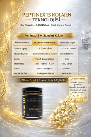 Dr. Sammy's Kolajen 10.000 Mg Tip 1-3 %100 Saf Patentli Hidrolize Sığır Kolajeni