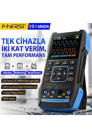 Fnırsı 2c23t 3'ü 1 Arada Çift Kanallı Tablet Osiloskop Multimetre Fonksiyon Jeneratörü