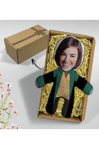 Bk Gift Hediye Kutusunda Kişiye Özel Fotoğraflı Kadın Hakim Tasarımlı Bebek Yastık, Arkadaşa Hediye, Sevgiliye Hediye, Doğum Günü Hediyesi