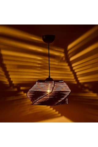 Safir Light Grata Tekli Avize - Eskitme - 18x18x36 Cm Eskitme