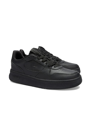 Lacoste L001 224 7 Sma Leather Mens Sneaker Hakiki Deri Erkek Günlük Spor Ayakkabı Siyah Siyah