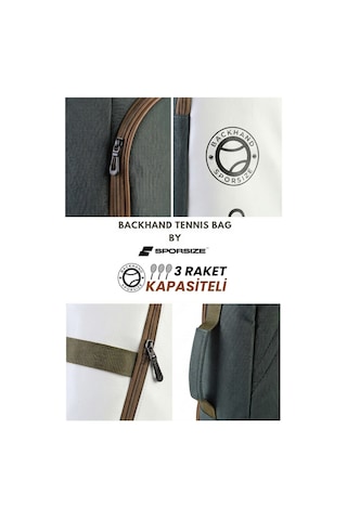 Backhand Tennis Bag 3 Racket Capacity - Tenis Çantası 3 Raket Kapasiteli