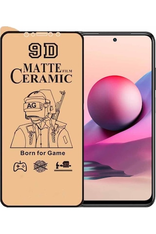 Xiaomi Redmi Note 10s Ekran Koruyucu 9d Mat Seramik Nano Kırılmaz Cam