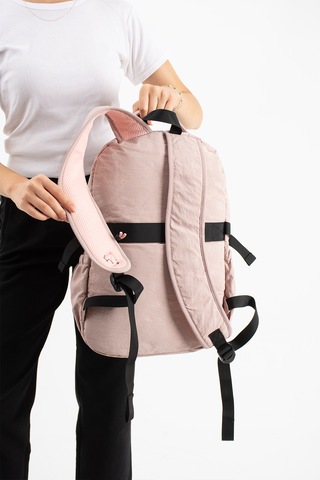 Ventis Qualty Okul Çantası Su Geçirmez Klinkır Kumaş Unisex Sırt Çantası Model 9b Pembe