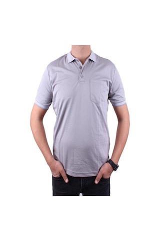 Twister Jeans Twister 2304 Gri Günlük Kısa Kol Normal Kesim Pamuklu Polo Yaka Erkek Tişört Gri