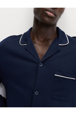 Marks & Spencer Pamuk-modal Karışımlı Pijama Takımı T07004780 Lacivert