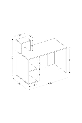 Decormet Buca Çalışma Masası Patara Çok Renkli