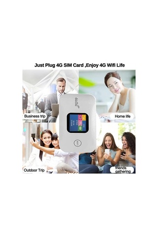 Ximistore9 H807 Taşınabilir 4g Lte Wifi Router, 150mbps Hız, 2100mah Batarya, 10 Kullanıcı Paylaşımı Ve Led Ekranlı