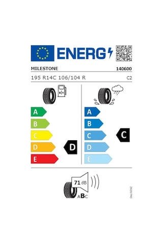 Milestone 195 R14 C 106/104R 8Pr Vanmile Yaz Lastiği 2025