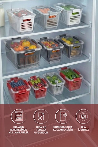 Selka Home Lavin 3'lü Saklama Kabı ( 2-4- 7 Lt. )
