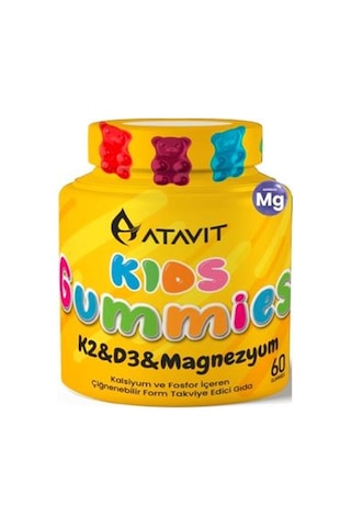 Atavit Kids Gummies K2 D3 Magnezyum 60 Tablet Atavit Kids Gummies K2 D3 Magnezyum 60 Tablet