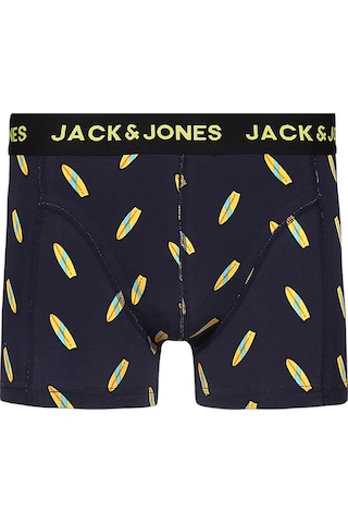 Jack & Jones 3'lü Desenli Karışık Boxer Paketi- Printed 12214907 Navy Blazer Çok Renkli