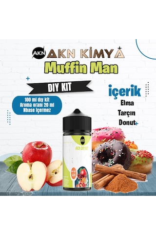 One Hit Wonder Muffin Man Dıy Kit Elma Tarçın Donut Gıda Aroması %20 Oranda Aroma İçerir Hazır Değildir 100 Ml