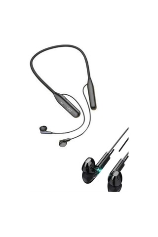 60 Saat Kablolu Boyun Askılı Dijital Göstergeli Bluetooth Kulaklığı Yeni Nesil