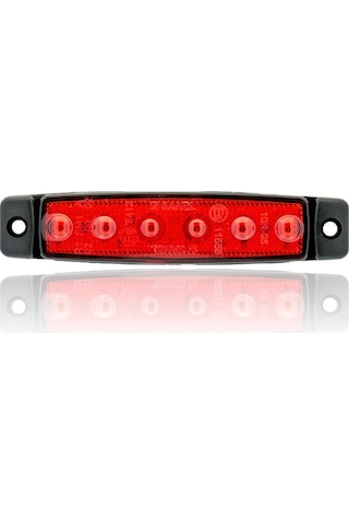 Sanel 24v Universal Parmak 6 Led Basamak Kırmızı Sbb24r6