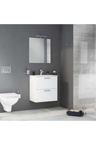 VitrA Mia Banyo Dolabı Seti 80 Cm Parlak Beyaz 75024 Beyaz
