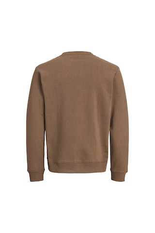 Jack&jones Erkek Göğüs Baskılı Bisiklet Yaka Uzun Kollu Sweatshirt - Aero - 12298492 Cocoa-small Print-1274740