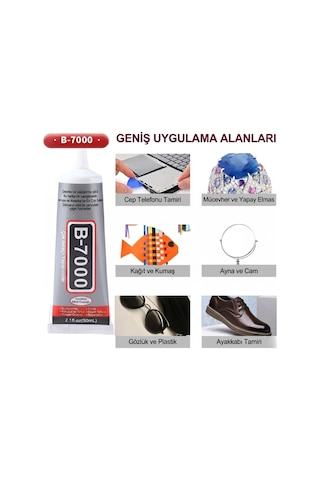 B-7000 Çok Amaçlı Güçlü Yapıştırıcı 50 Ml Cep Telefonu Ekran Takı Cam Kumaş Ve Ayakkabı Tutkalı