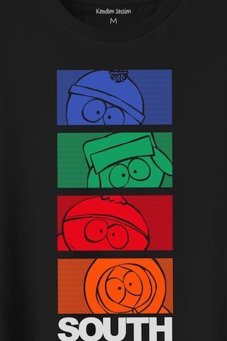 South Park Kenny Cartman Kyle Stan Dizi Film Baskılı Tişört Unisex T-shirt T01s4143 001