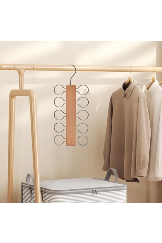 Homyl Kravat Askısı Şal Organizatör Uzay Tasarruf Eşarp Odun Odun Diğer