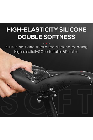 Yifomall Bisiklet Jantı Silikon Yastık, Fenerli Montajlı, Dağ Bisikleti İçin Konforlu, Yüzük Desenli Silikon Tipi Çok Renkli