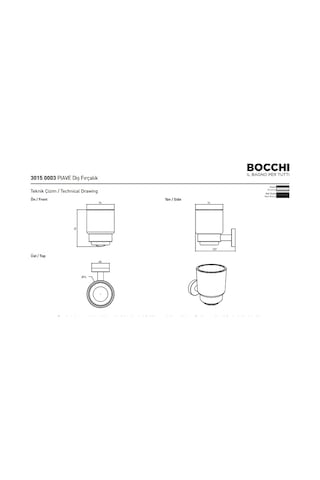 Bocchi Piave Diş Fırçalık Mat Siyah 3015-0003-ab Krom