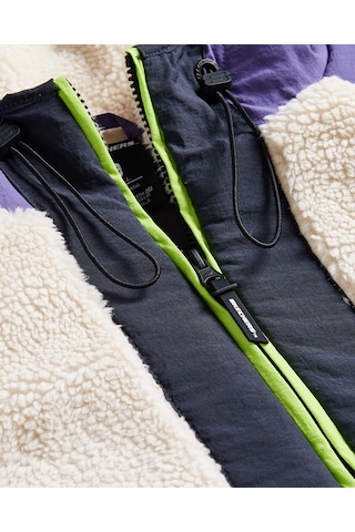 Skechers W Outdoor Fleece Full Zip Sherpa Kadın Mor Mont S232311-4198 Mor