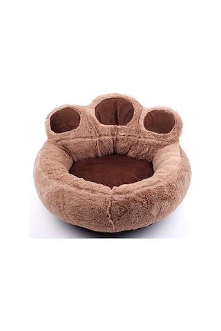 Vkemall Kedi Köpek Yatağı Matı - Yıkama Kolay, Konforlu Ve Isınak - Plüsh + Oxford Kumaş - Kahverengi - Orta Boy 5 Kg'a Kadar Evcil Hayvanlar İçin