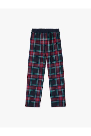 Koton Pamuklu Beli Lastikli Ekoseli Pijama Altı Lacivert Ekose 6wlk50054mw Lacivert