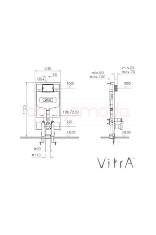 VitrA Gömme Rezervuar Seti