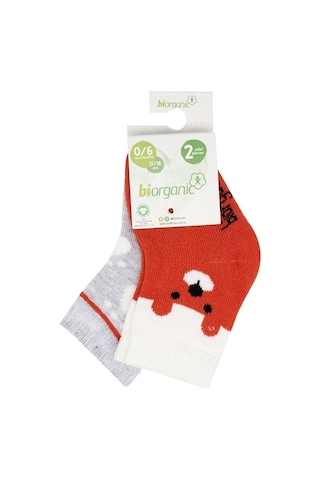 Biorganic Happy Bear 2'li Bebek Çorabı 68409 001