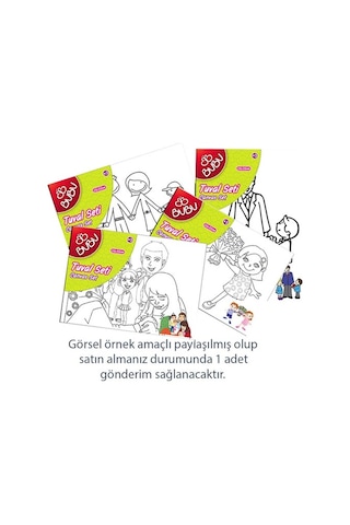 Bu-Bu Desenli Tuval Boyasız 25X35 Cm Tu0001