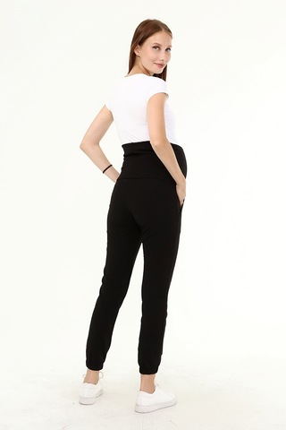 Luvmabelly Myra8090 - Siyah Hamile Jogger Eşofman