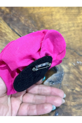 12 x 12 CM Kabartma Çiçek Broş Yaka İğnesi Giyim Aksesuarı Pembe