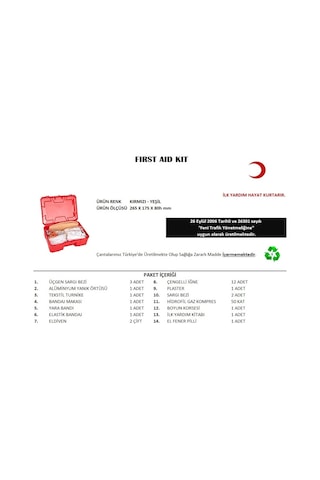 Küçük İlk Yardım Seti First Aid Kit Go50607227380