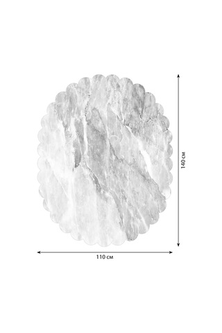 Joyarty Oval Masa İçin "mermer Desenli" Masa Örtüsü 140 110 Cm 421594808 Gri