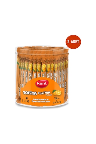 Kent Tofita Yumiyum Yumuşak Şeker Portakallı 6.7 G 2 x 120 Adet