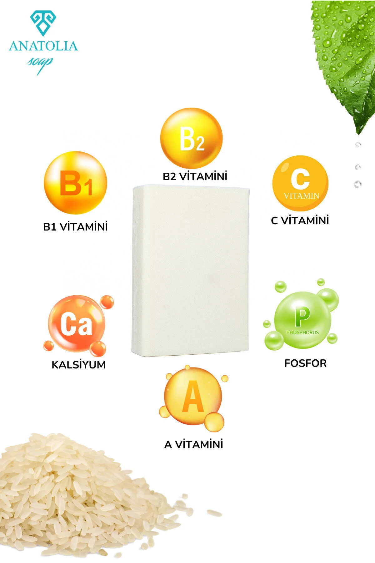 Anatolia Soap Pirinç Sabunu, Beyazlatıcı Serum Etkisi Pirinç