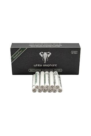 White Elephant 40 lı 6 mm. Karbon Pipo Filtre Filitresi pz71