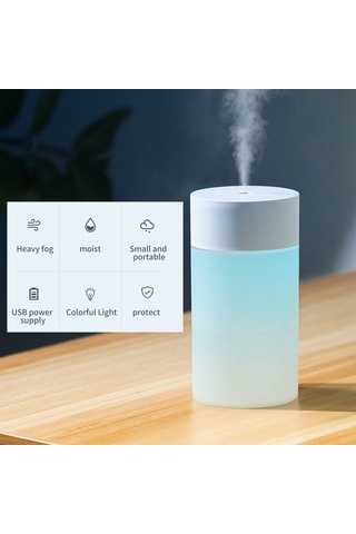 Aubyhe 260ml Usb Akıllı Nemlendirici: Otomatik Kapanma, 7 Renkli Gece Lambası, Sürekli Ve Aralıklı Sprey Modları - Ev/ofis İçin