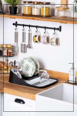 Ny Home Tezgah Üstü Bulaşık Kurutmalığı Siyah