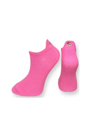 Me-vo Tekli Pembe Renkli Bay/bayan Unisex Esnek Nem Alabilen Pamuklu Pasta Desenli Patik Çorap Pembe