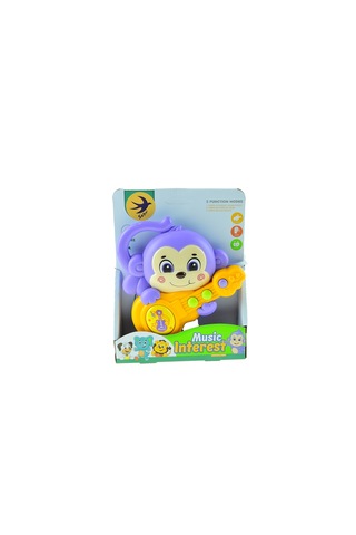 Oyuncak Maymun Gitarist Maymun Işıklı Sesli 15 Cm
