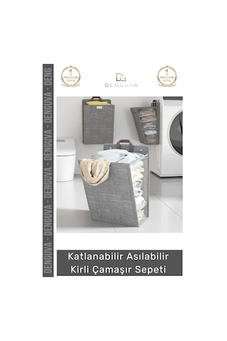 Çamaşırsepeti Modern Tasarım Yer Tasarrufu Sağlayan Şık Katlanabilir Asılabilir Kirli Çamaşır Sepet Çok Renkli