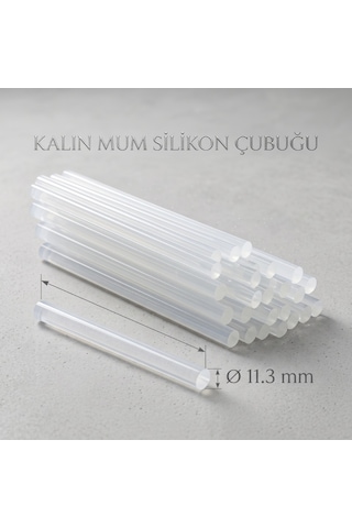 Büro Ev Ofis Takım Çantası İçin 1kg 11,3mm Şeffaf Kalın Mum Silikon Çubuğu